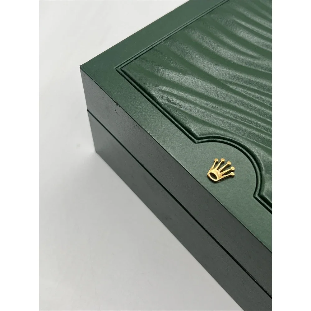 Rolex Watch Box Case Green Leather Wood 39139.64 AUTHENIC
